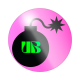 Pink Bomb Sticker